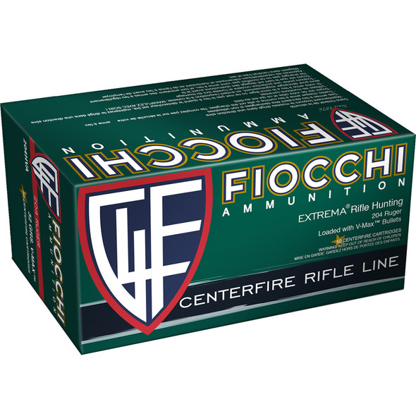 Fiocchi Fxt Centerfire Rifle Ammo 204 Ruger 32 Gr. V-max 50 Rd.