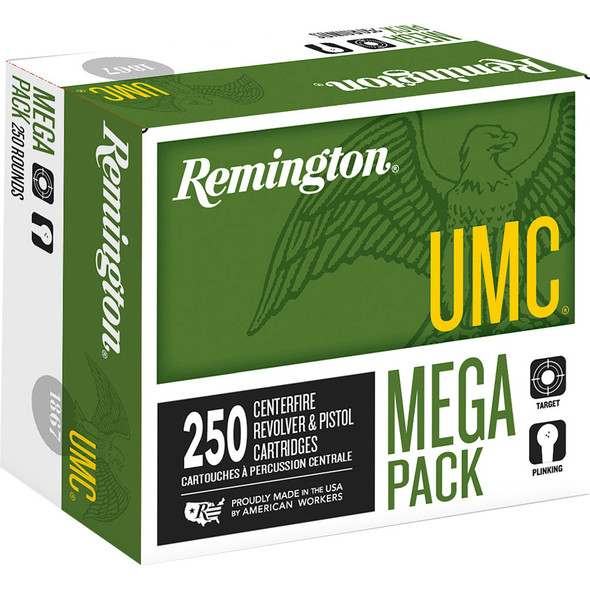 Remington Umc Handgun Ammo 9mm 115 Gr. Fmj 250 Rd.