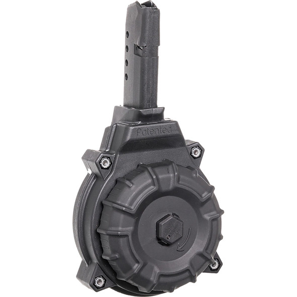 Promag Polymer Drum Magazine Glock 43 9mm Black 50 Rd.