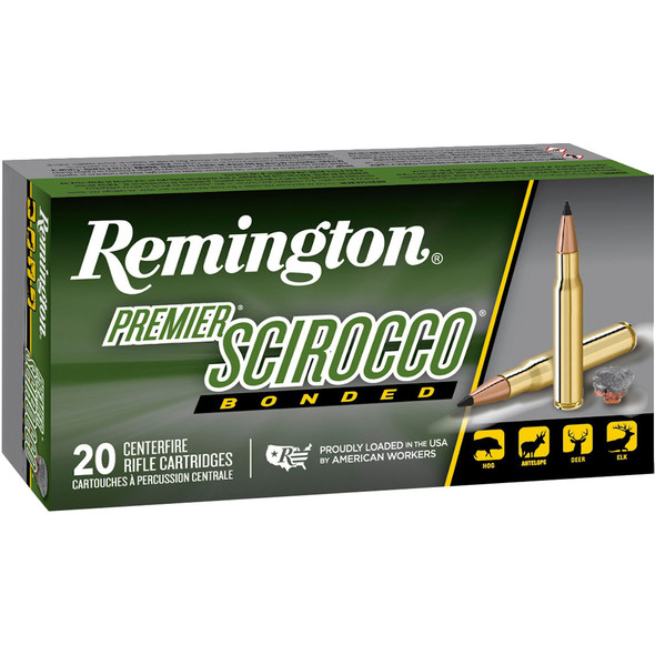 Remington Scirocco Bonded Centerfire Rifle Ammo 308 Win. 165 Gr. Swift Scirocco Bonded 20 Rd.