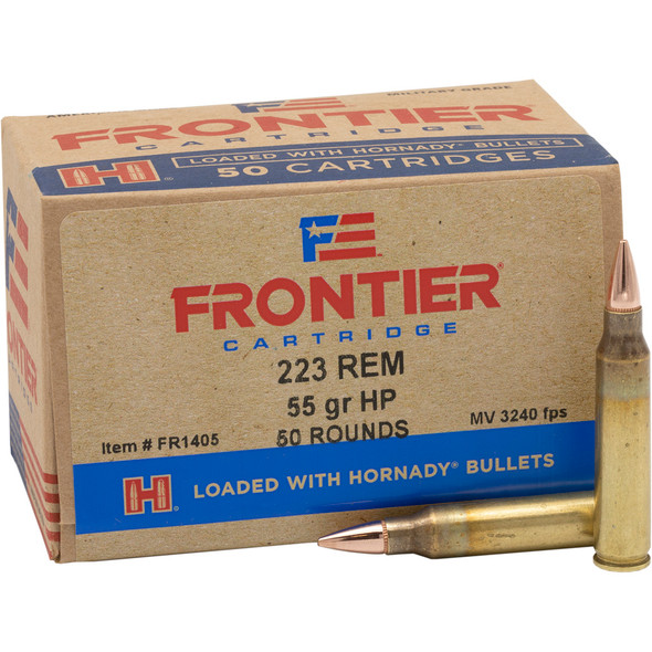 Hornady Frontier Rifle Ammo 223 Rem. 55 Gr. Hollow Point Match 50 Rd.