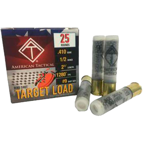 Ati Target Shotgun Ammo 410 Ga. 9 Shot 1/2 Oz. 25 Rds