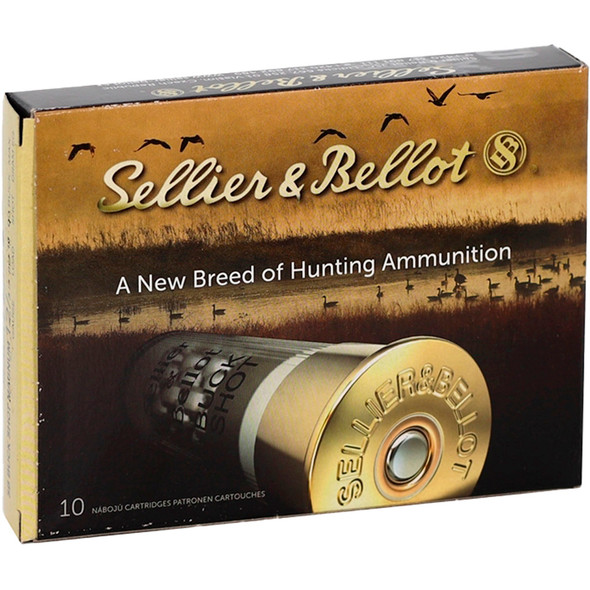 Sellier & Bellot Buckshot Loads 12ga 2 3/4"  1 1/4 Oz #00 12 Pellet 10 Rd.