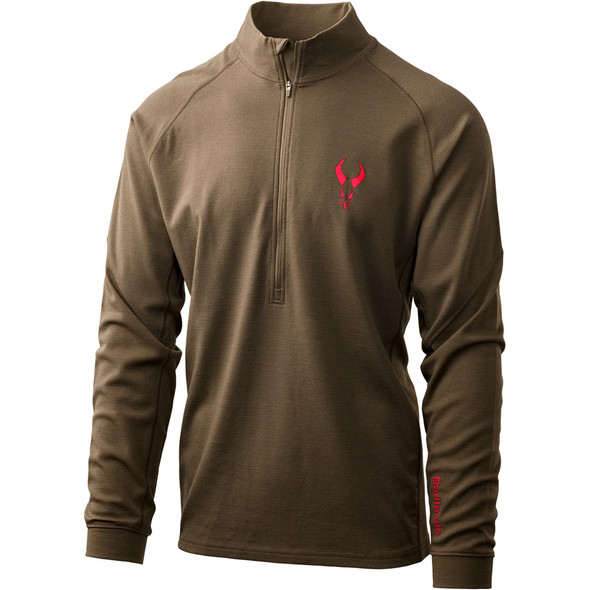 Badlands Pecora Hw Merino 1/4 Zip Mud, 2x Large