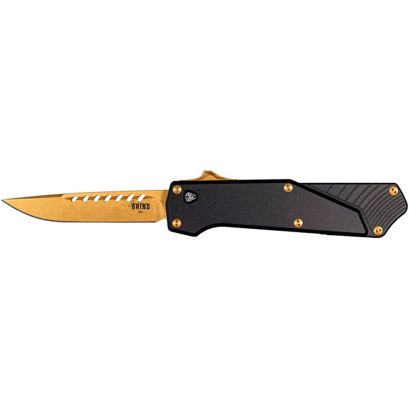 Southern Grind Arachnid Otf Knife 3.2 In  Drop Point Bronze W/black