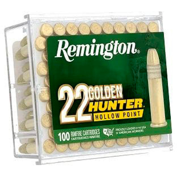 Remington Golden Hunter Rimfire Ammo 22 Lr. 40 Gr. Plated Hollow Point 100 Rd.