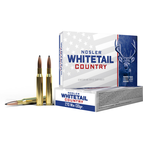 Nosler Whitetail Country Rifle Ammo 270 Win. 130 Gr. Sb Sp 20 Rd.