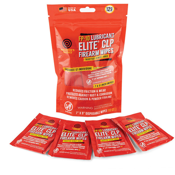 Shooters Choice Fp-10 Lubricant Elite Clp Wipes 12pk