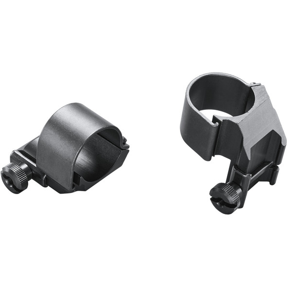 Weaver Classic Detachable Extended Rings Matte Black 1" Medium Top Mount Dual Ext Clam Pack