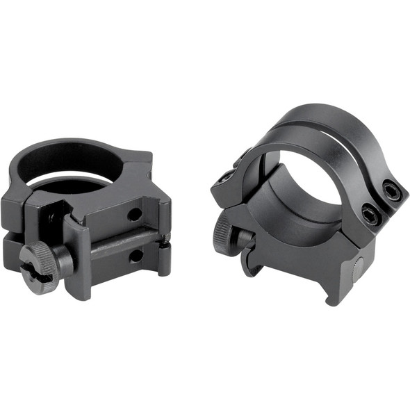 Weaver Classic Quad Lock Detachable Rings Matte Black 1" High Clamshell Pack