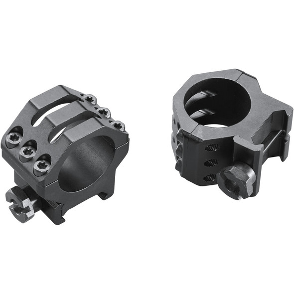 Weaver Classic 6hole Skeleton Rings Matte Black 1" Medium Clamshell Pack