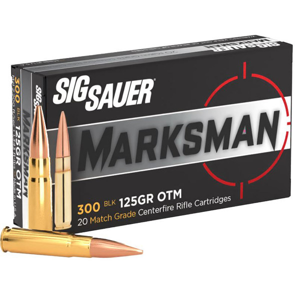 Sig Sauer Match Grade Rifle Ammo 300 Blackout 125 Gr. Otm 20 Rd.