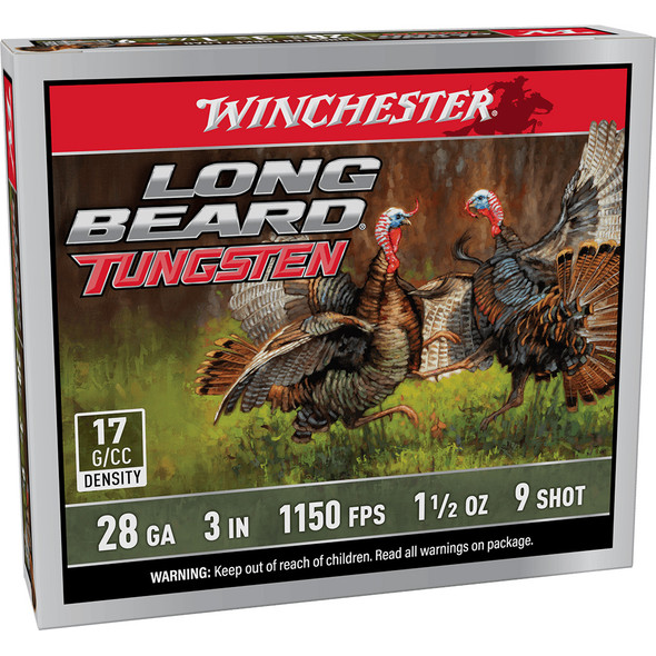 Winchester Long Beard Tungsten Load 28 Ga. 3 In. #9 Ts17 1 1/2 Oz. 5 Rd.