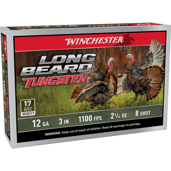 Winchester Long Beard Tungsten Load 12 Ga. 3 In. #8 Ts17 2 1/4 Oz. 5 Rd.