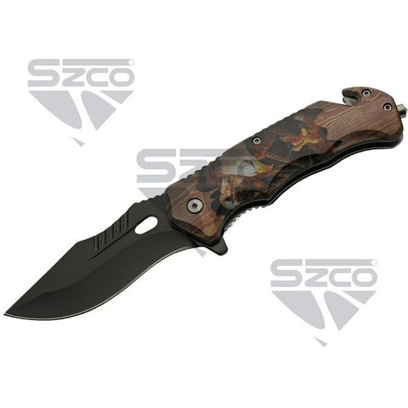 Szco Eagle Rescue Liner Lock Knife 4.75 In.