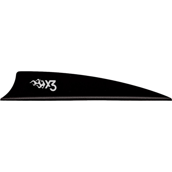 Bohning X3 Vanes Shield Cut 3 In. Black 36 Pk.