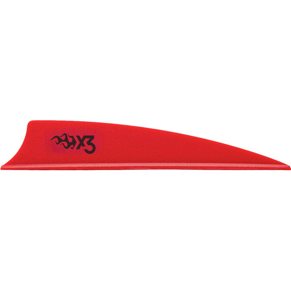 Bohning X3 Vanes Shield Cut 3 In. Neon Red 36 Pk.