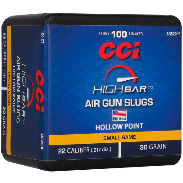 Cci Highbar Airgun Slugs 22 Cal. 30 Gr. Hp 100rd.