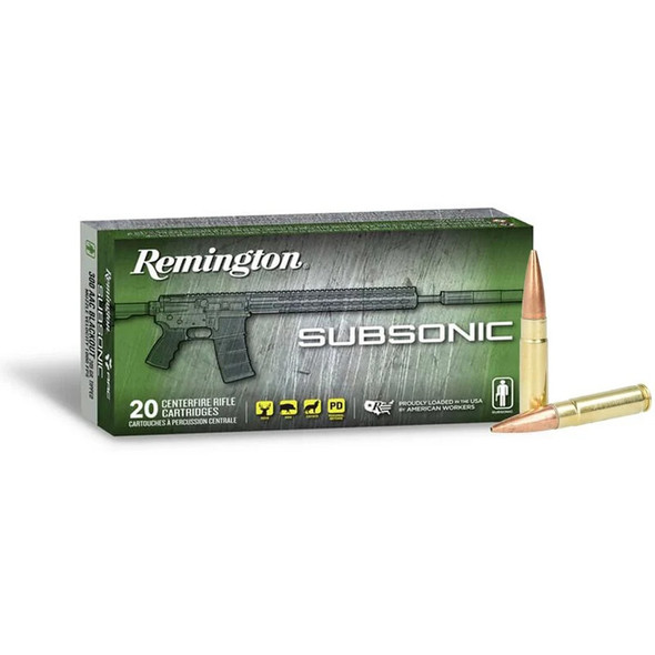 Remington Subsonic Centerfire Rifle Ammo 360 Buckhammer 250 Gr. Bhp