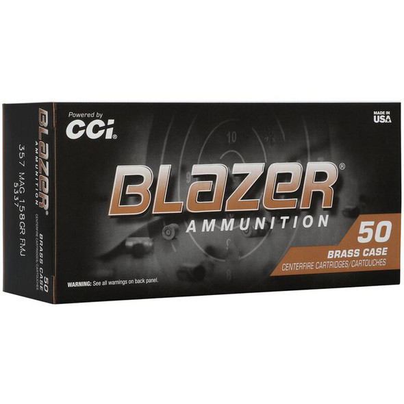 Cci Blazer Brass Pistol Ammo 357 Magnum 158 Gr. Fmj Fn 50 Rd.