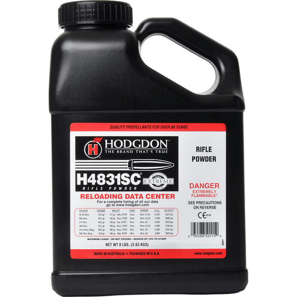 Hodgdon H4831sc Powder 8 Lb. Extreme Rifle Hazmat