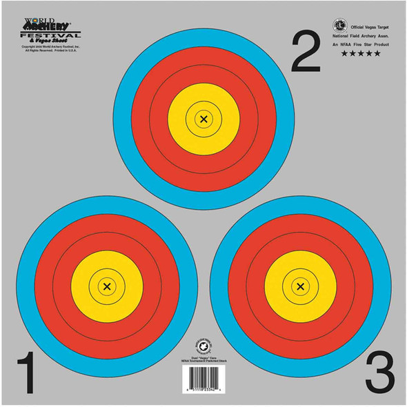 Maple Leaf Nfaa Indoor Vegas 3-spot Target 25 Pk.