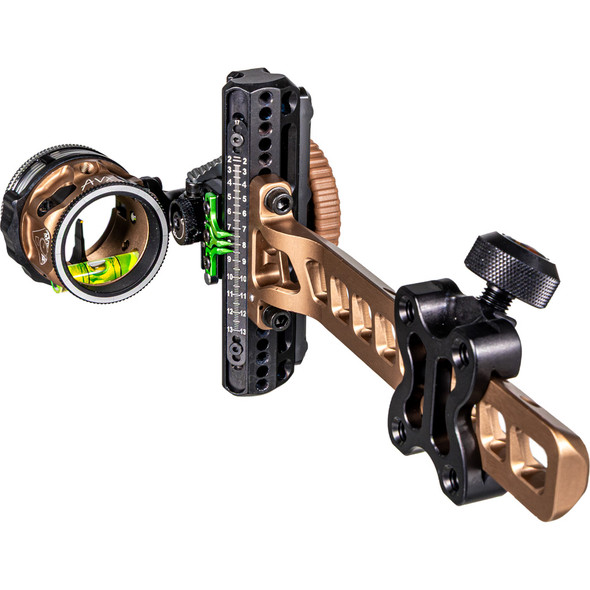 Axcel Driver Plus Slider Sight W/avx-31 Scope Coyote Tan .019 Yellow Fiber Single Pin Rh