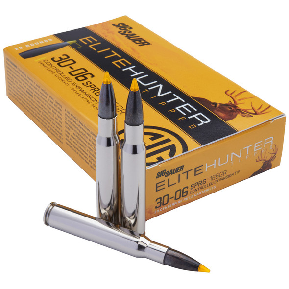 Sig Sauer Elite Tipped Hunting Rifle Ammo 30-06 Sprg. 165 Gr. Cet 20 Rd.