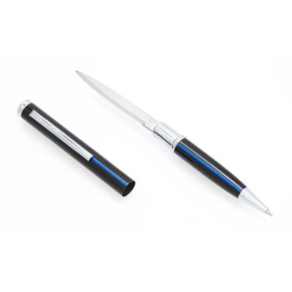 Cobratec Pen Knife Fixed Blade Thin Blue Line