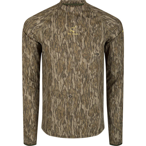 Drake Ol' Tom Mens Early Bird Ls Performance Crew Mo Bottomland Large