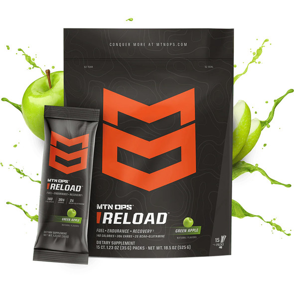 Mtn Ops Reload Green Apple Pouch - 15ct Packs