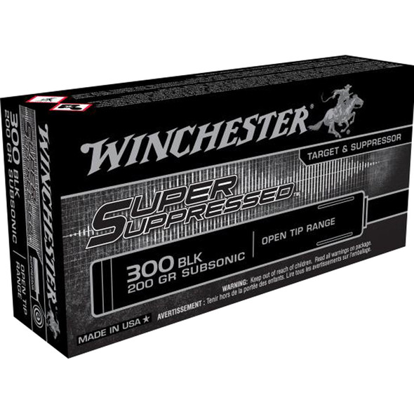 Winchester Super Suppressed Rifle Ammo 300 Aac Blackout 200 Gr. Open Tip 125rd.