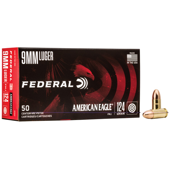 Fed Am Eagle 9mm 124gr Fmj 50/1000