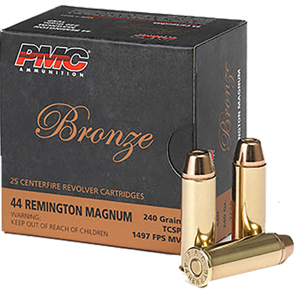 Pmc Bronze Pistol Ammo 44 Rem. Tc-sp 240 Gr. 25 Rd.