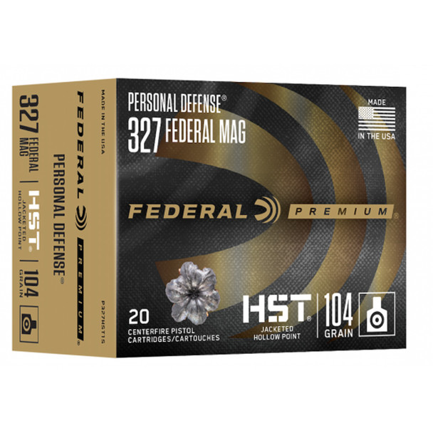 Federal Premium Personal Defense Handgun Ammo 327 Federal Hst Jhp 20 Rd.