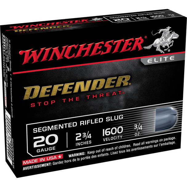 Winchester Defender Load 20 Ga. 2.75 In. 7/8 Oz. 2 Shot 25 Rd.