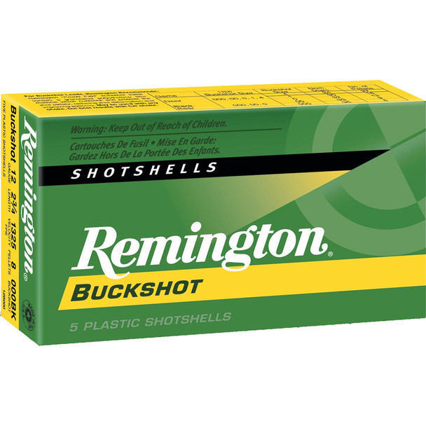 Remington Express Buckshot Loads 12 Ga. 2.75 In. 8 Pellet 000 Buck 5 Rd.