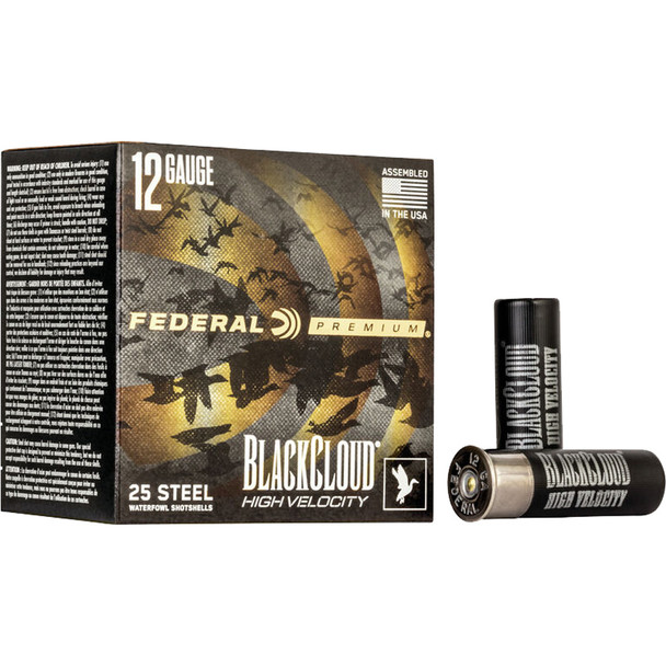 Federal Premium Black Cloud Waterfowl Shotgun Ammo 12 Ga. 3 In. 1 1/8 Oz. High Velocity 2 Shot 25 Rd.