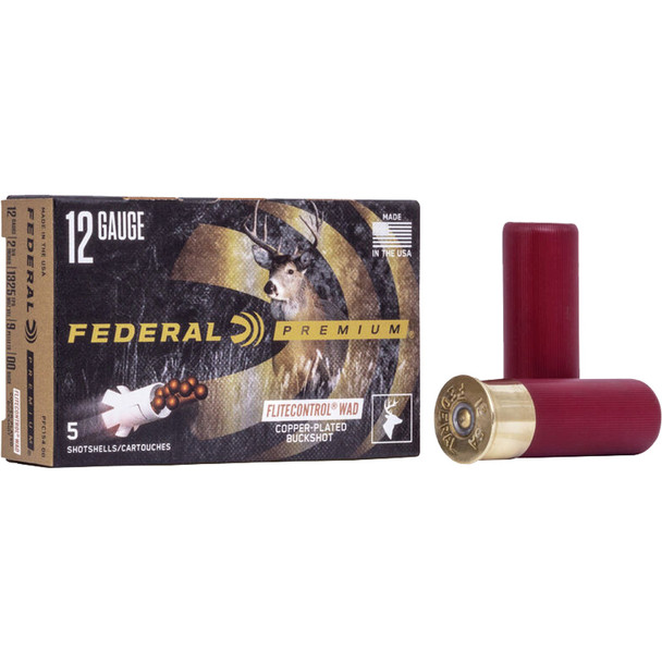 Federal Premium Vital Shok Shotgun Ammo 12 Ga. 2.75 In. 9 Pellets 00 Buck 5 Rd.