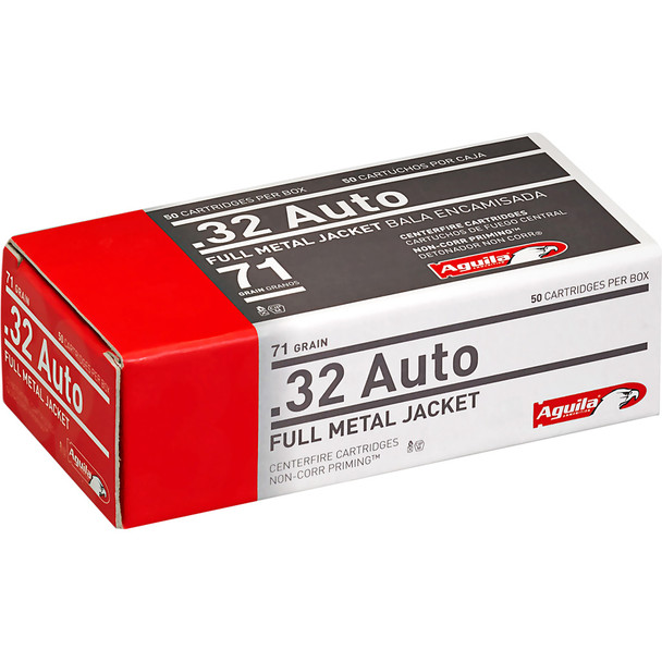 Aguila Pistol Ammo 32 Acp 71 Gr. Fmj 50 Rd.