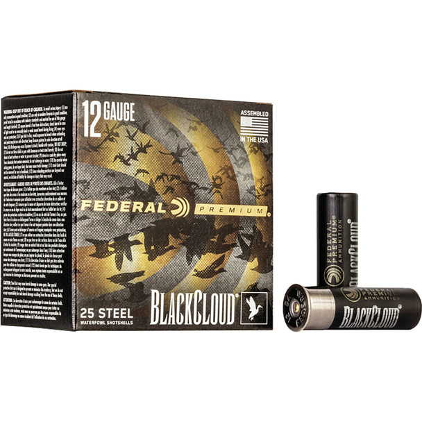 Federal Premium Black Cloud Waterfowl Shotgun Ammo 12 Ga. 3 In. 1 1/4 Oz. 4 Shot 25 Rd.