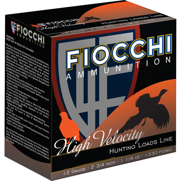 Fiocchi High Velocity Hunting Loads 12 Ga. 2.75 In. 1 1/4 Oz. 4 Shot 25 Rd.