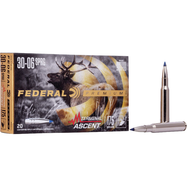 Federal Premium Rifle Ammo 30-06 Sprg. 175 Gr. Terminal Ascent 20 Rd.