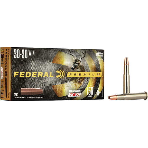 Federal Premium Rifle Ammo 30-30 Win. 150 Gr. Barnes Tsx 20 Rd.