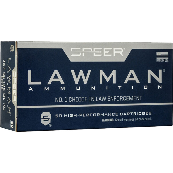 Speer Lawman Pistol Ammo 357 Sig 125 Gr. Tmj 50 Rd.