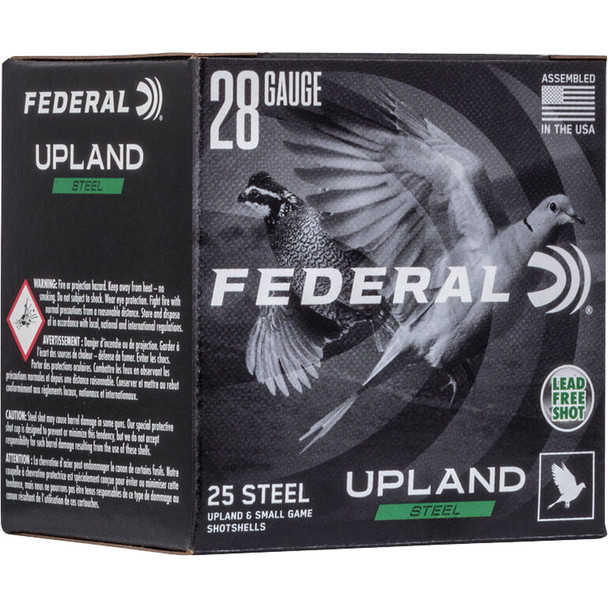 Federal Upland Steel Shotgun Ammo 28 Ga. 2.75 In. 5/8 Oz. 6 Shot 25 Rd.