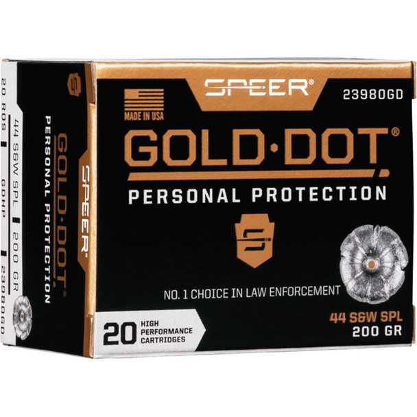 Speer Gold Dot Handgun Ammo 44 Spl. 200 Gr. Hp 20 Rd.