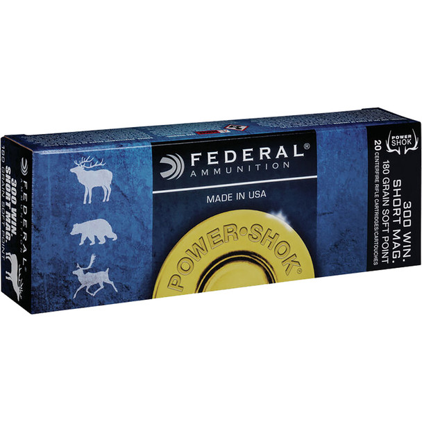 Federal Power-shok Rifle Ammo 300 Wsm. 180 Gr. Sp 20 Rd.
