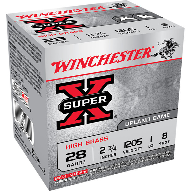 Winchester Super-x High Brass Heavy Game Load 28 Ga. 2.75 In. 1 Oz. 8 Shot 25 Rd.