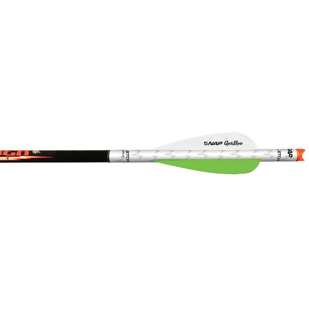 Nap Quikfletch Twister Fletch Rap White And Green 2 In.